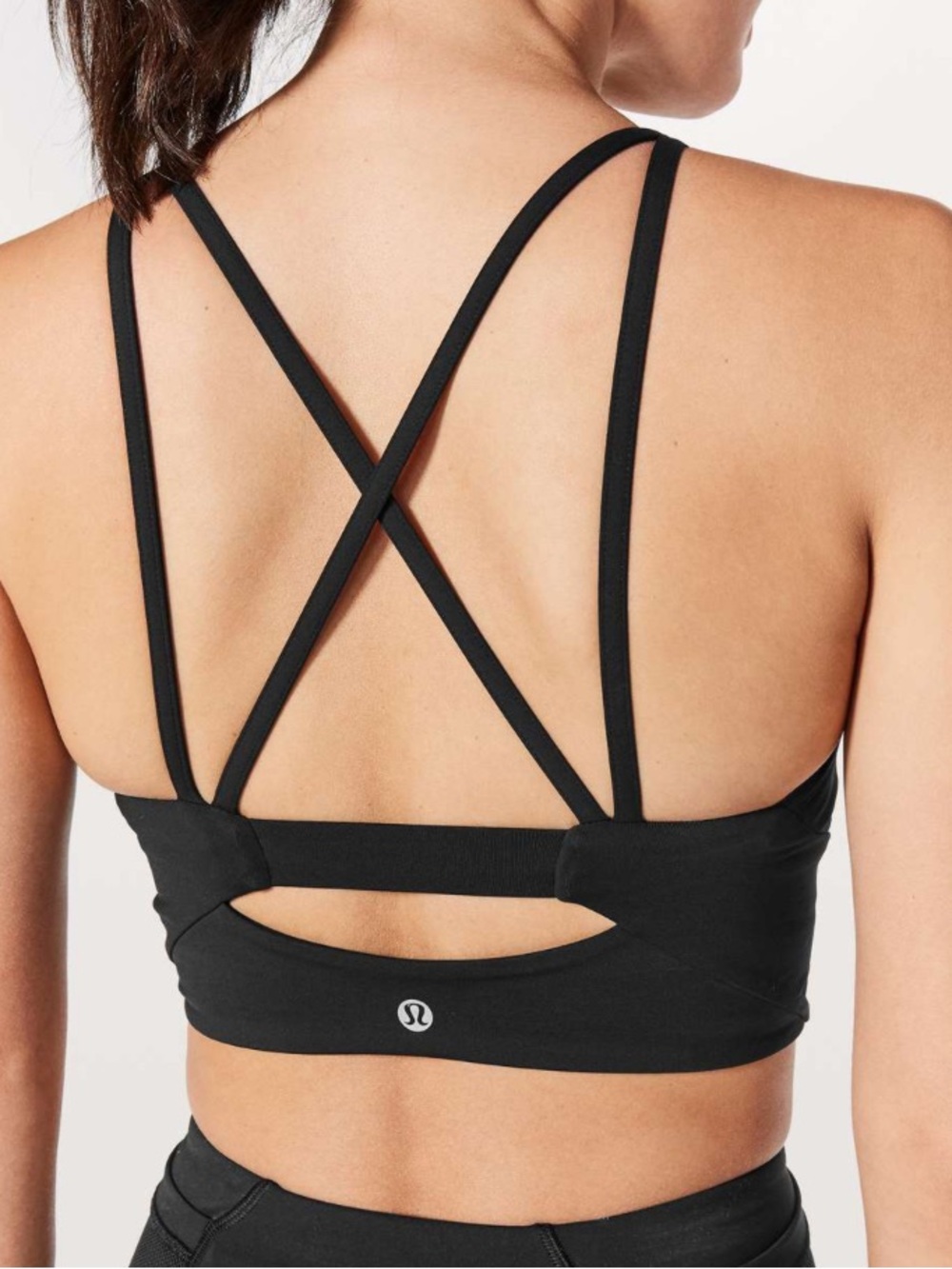 Lululemon Clip-In Long Line Bra Black 6 - Picture 3 of 9